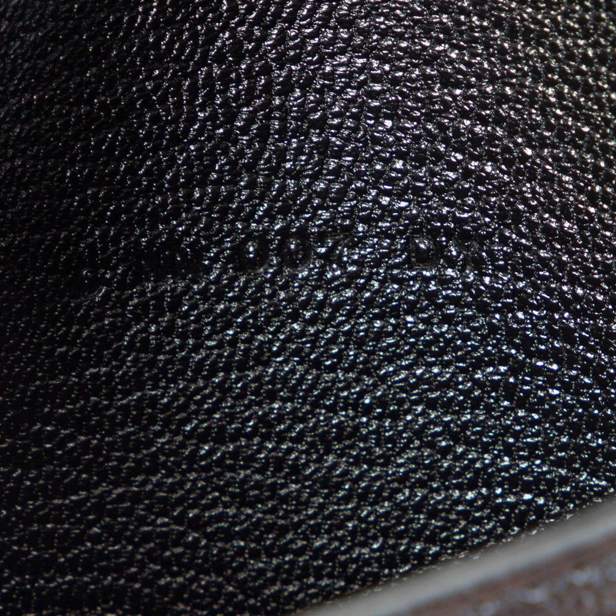 HERMES black leather 1938 - 12 Wallet Noir Mysore 1