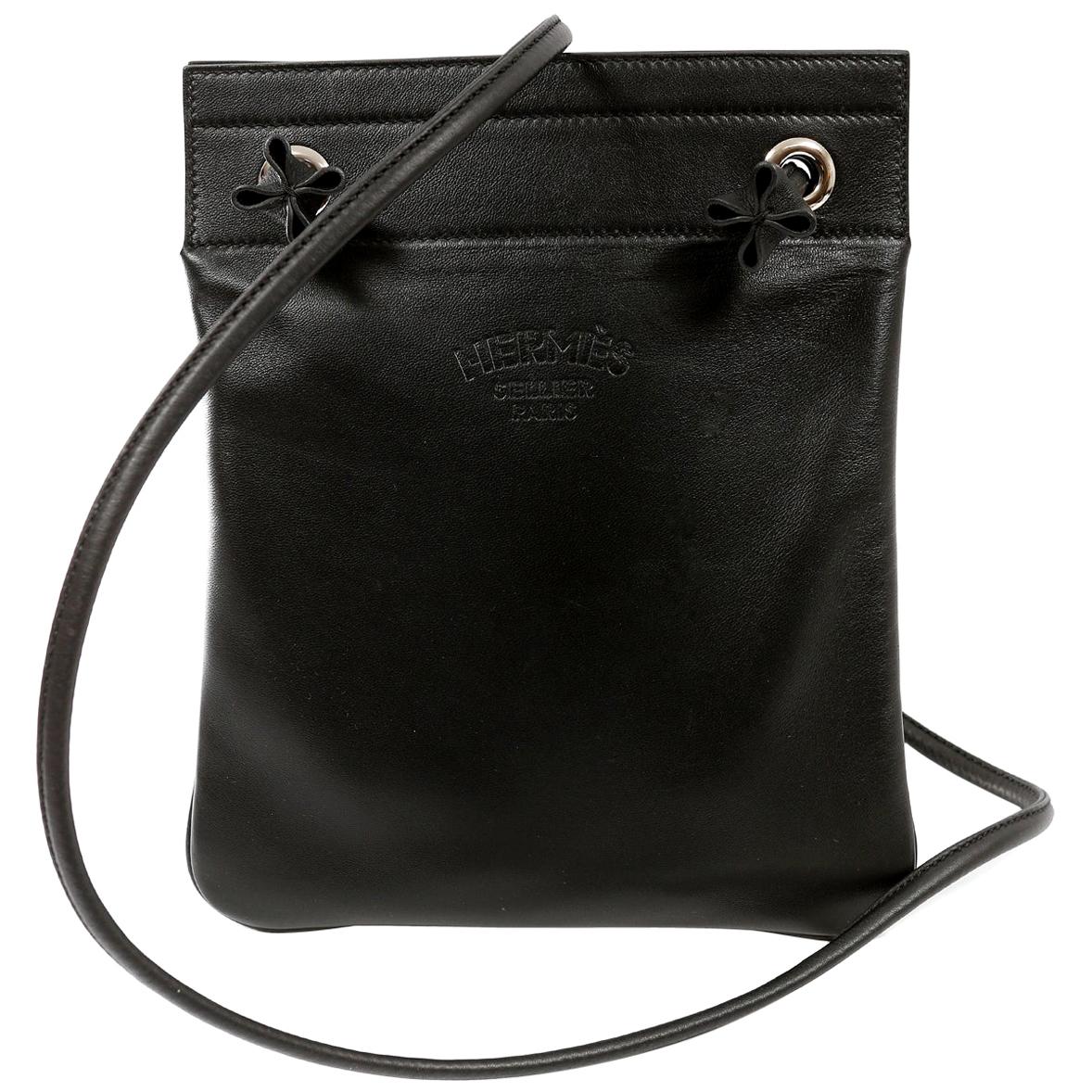  Hermès Black Leather Aline Mini Bag