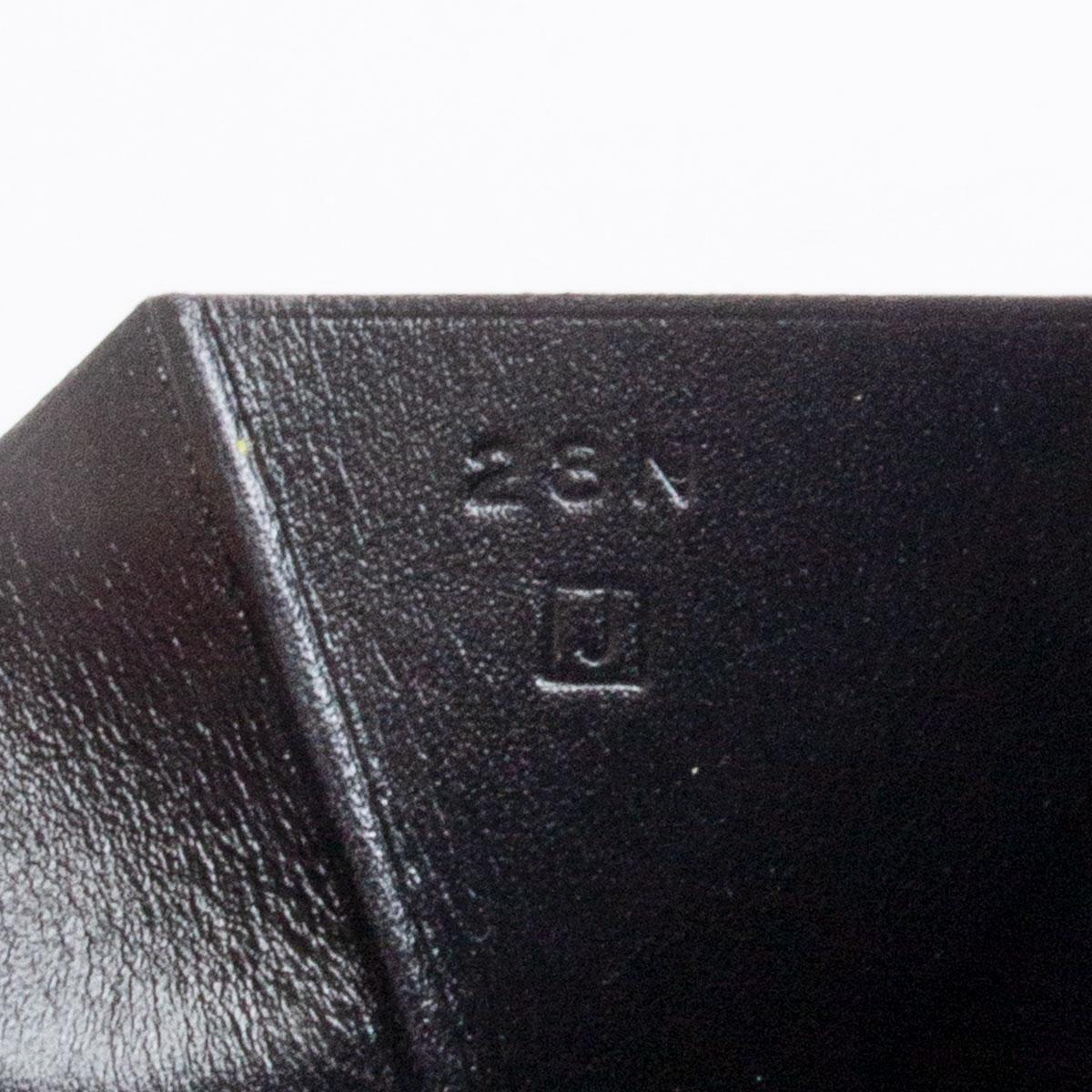 HERMES black leather BEARN Wallet 1