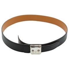 Hermes Black Leather Belt