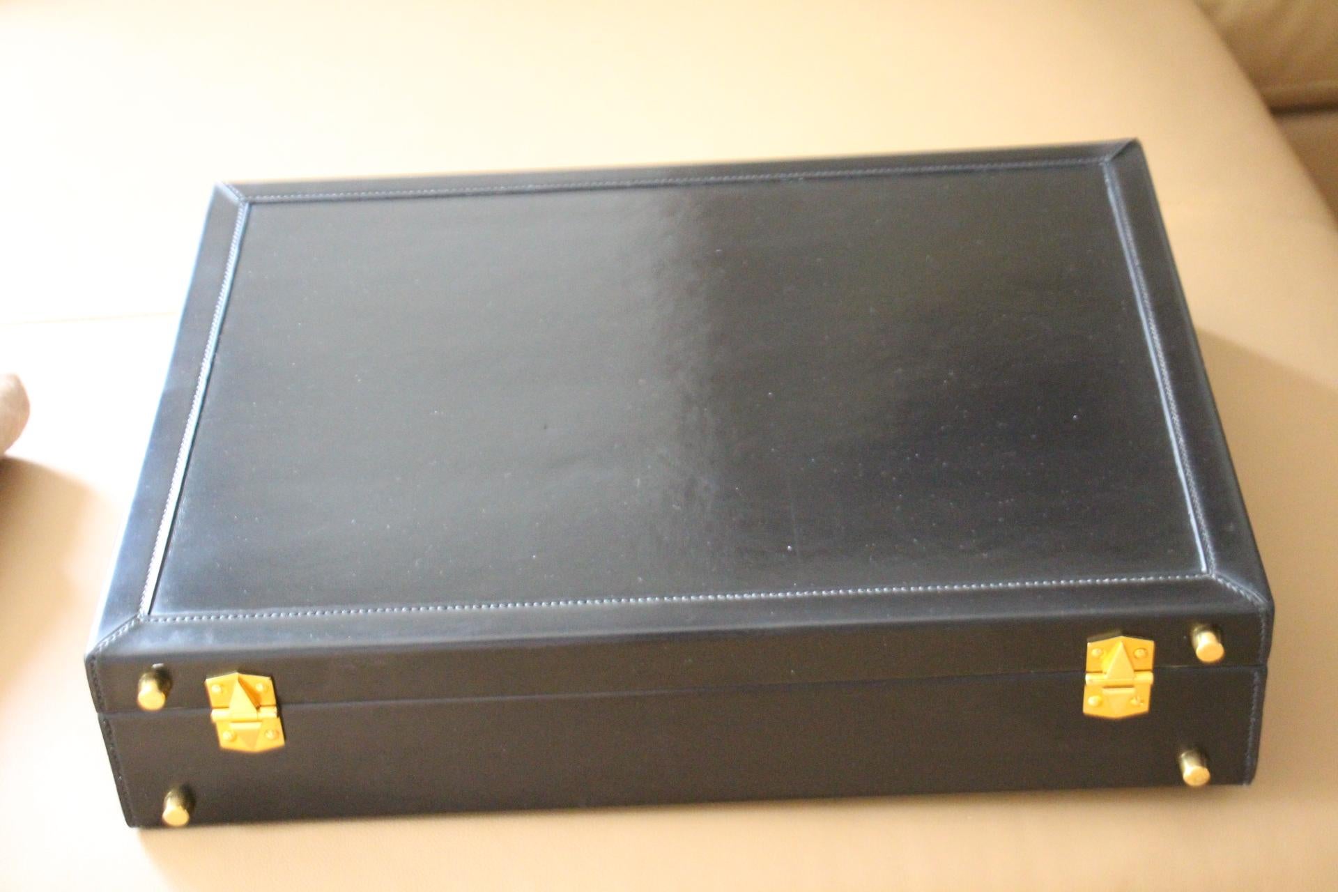 Hermès Black Leather Briefcase, Hermes Attache, Hermes Bag 6
