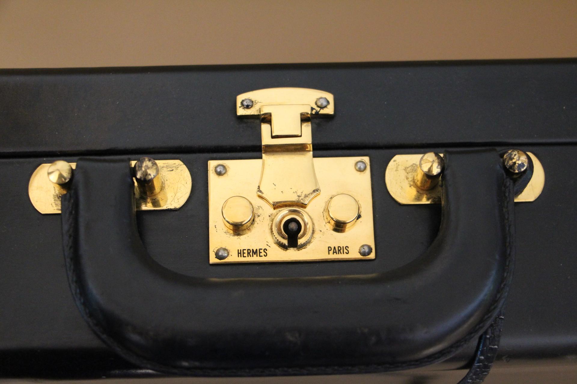 Hermès Black Leather Briefcase, Hermes Attache, Hermes Bag 3