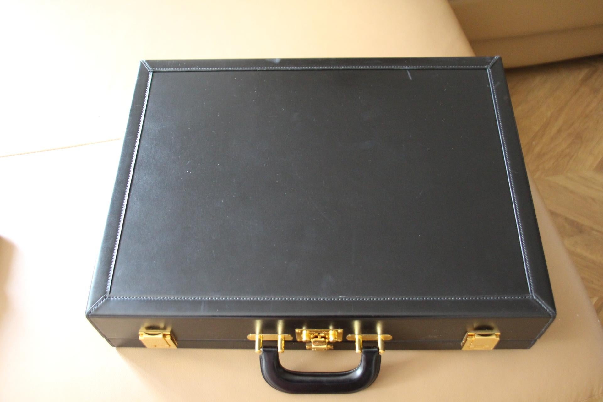 Hermès Black Leather Briefcase, Hermes Attache, Hermes Bag 9
