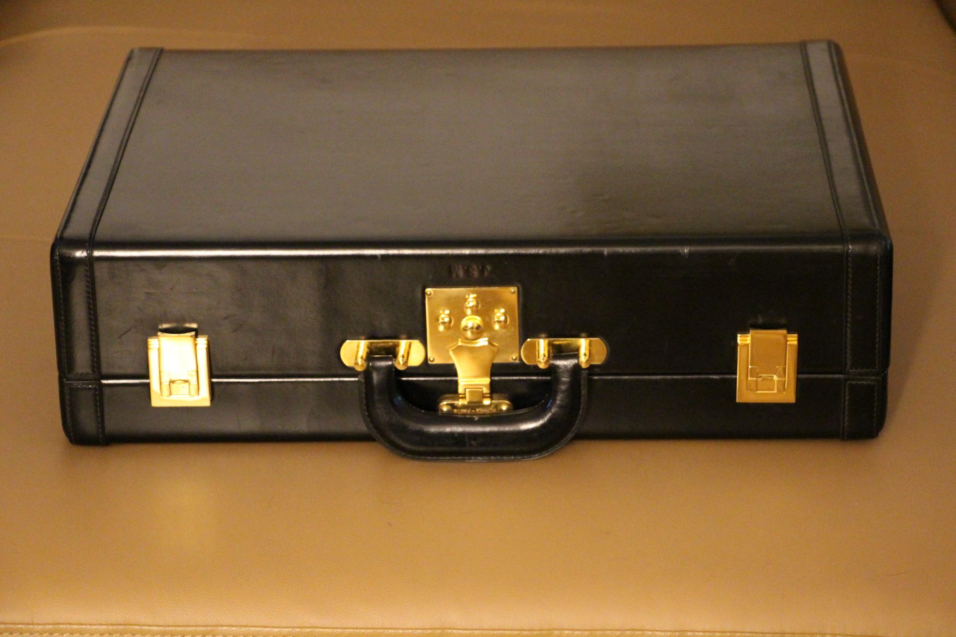 Hermès Black Leather Briefcase, Hermes Attache, Hermes Bag 10