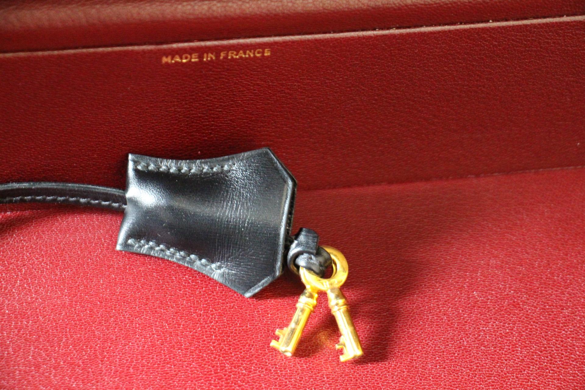 Hermès Black Leather Briefcase, Hermes Attache, Hermes Bag 11