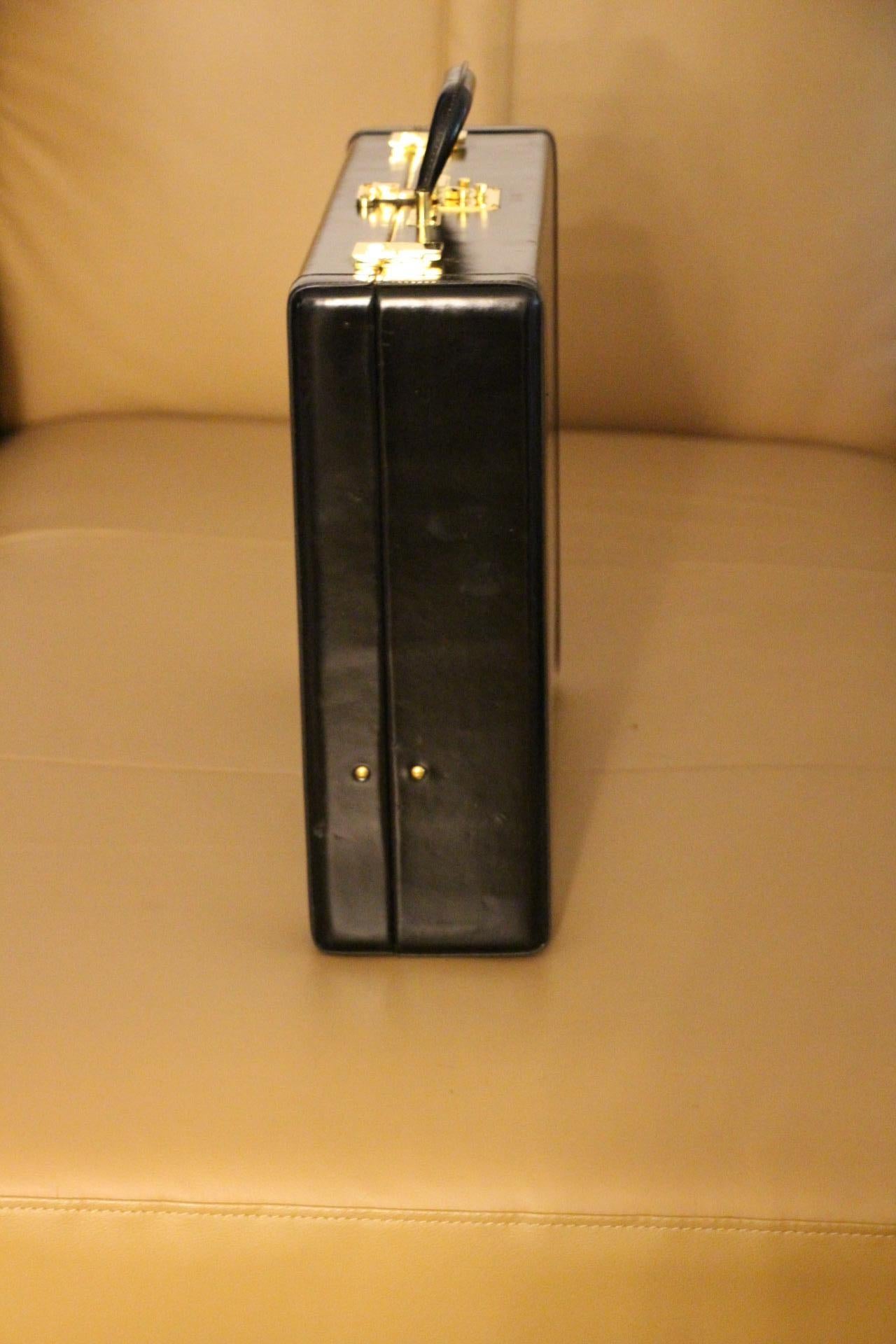Hermès Black Leather Briefcase, Hermes Attache, Hermes Bag 12