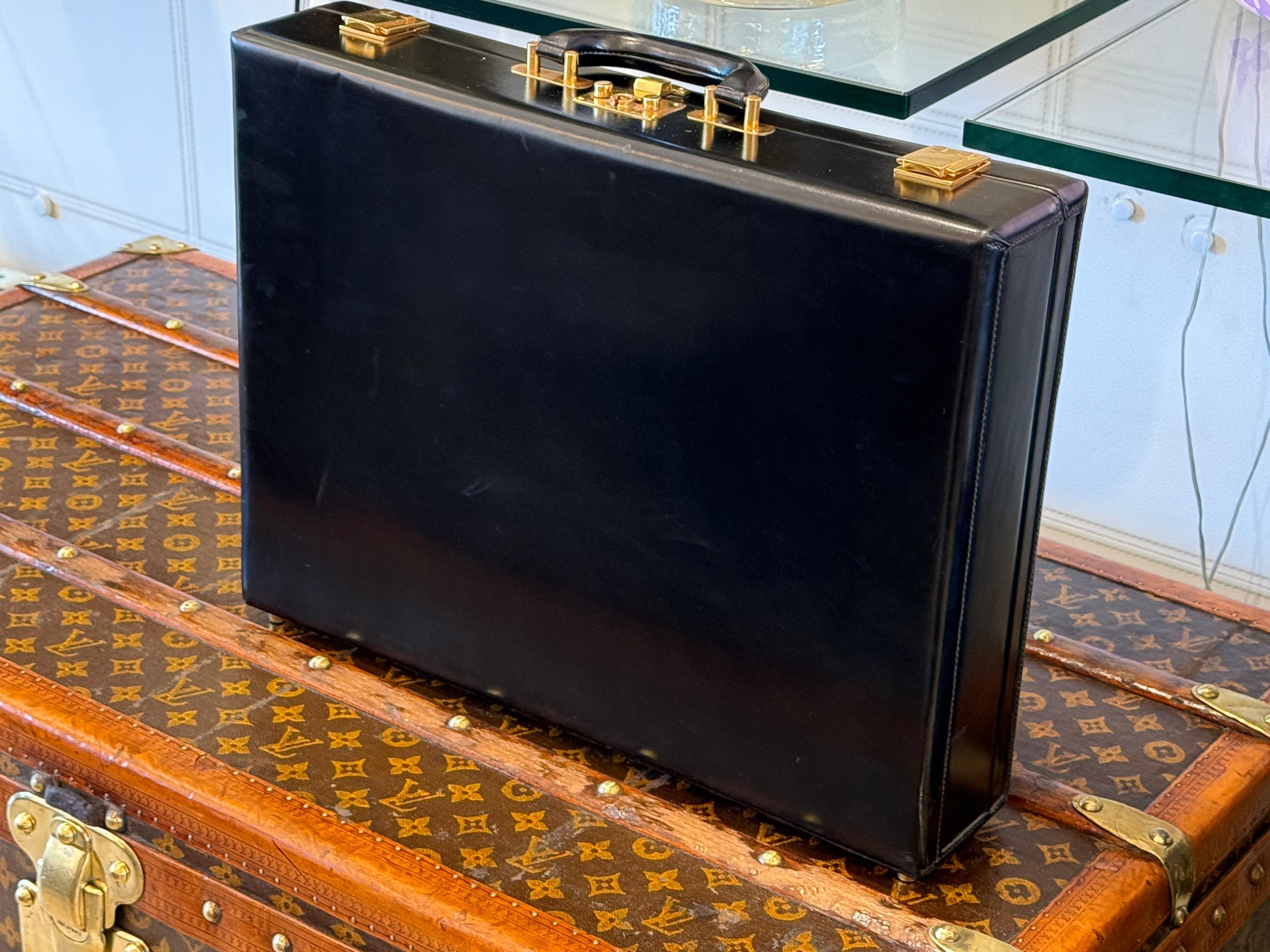 Hermès Black Leather Briefcase, Hermes Attache, Hermes Bag For Sale 13
