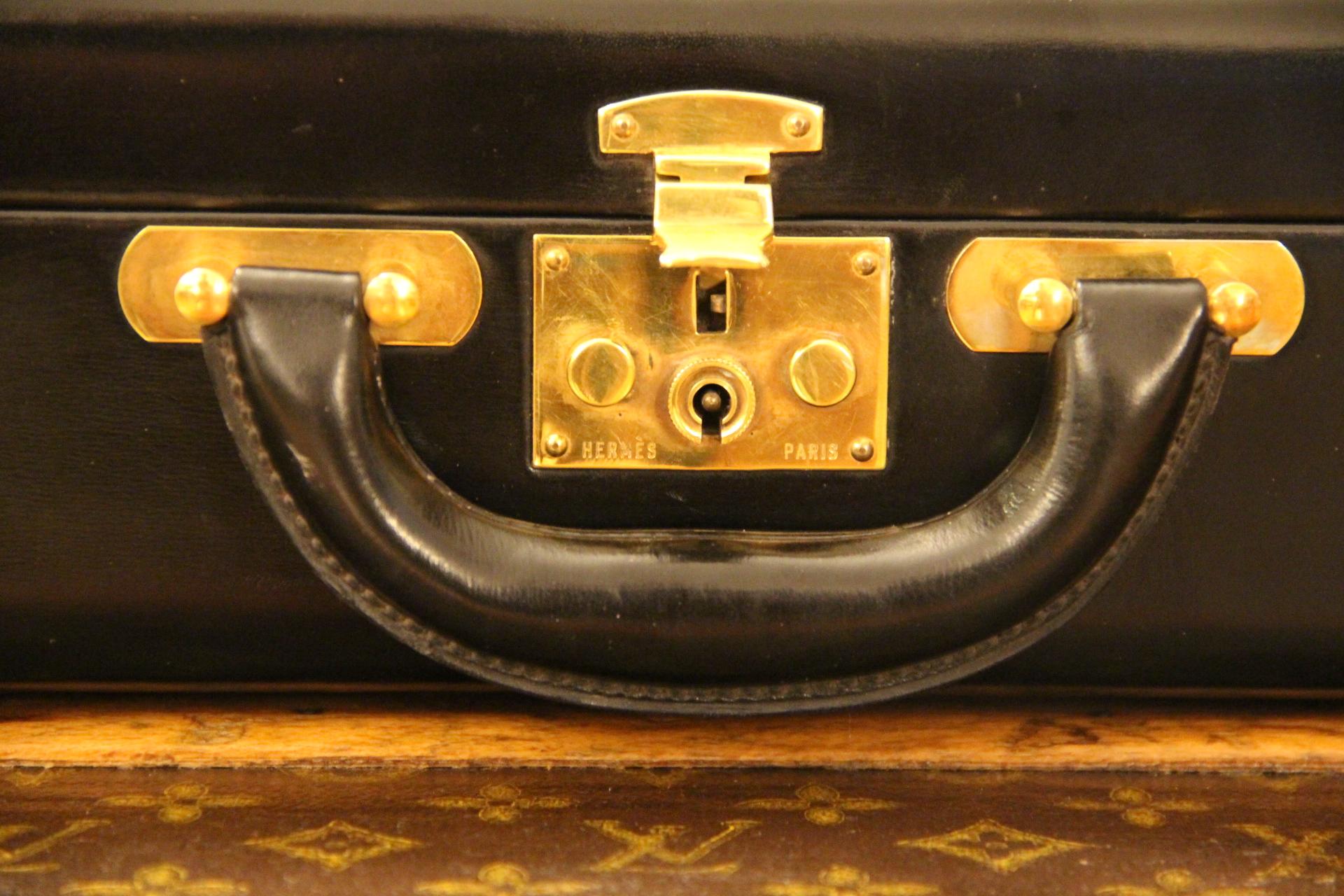 Hermès Black Leather Briefcase, Hermes Attache, Hermes Bag For Sale 1