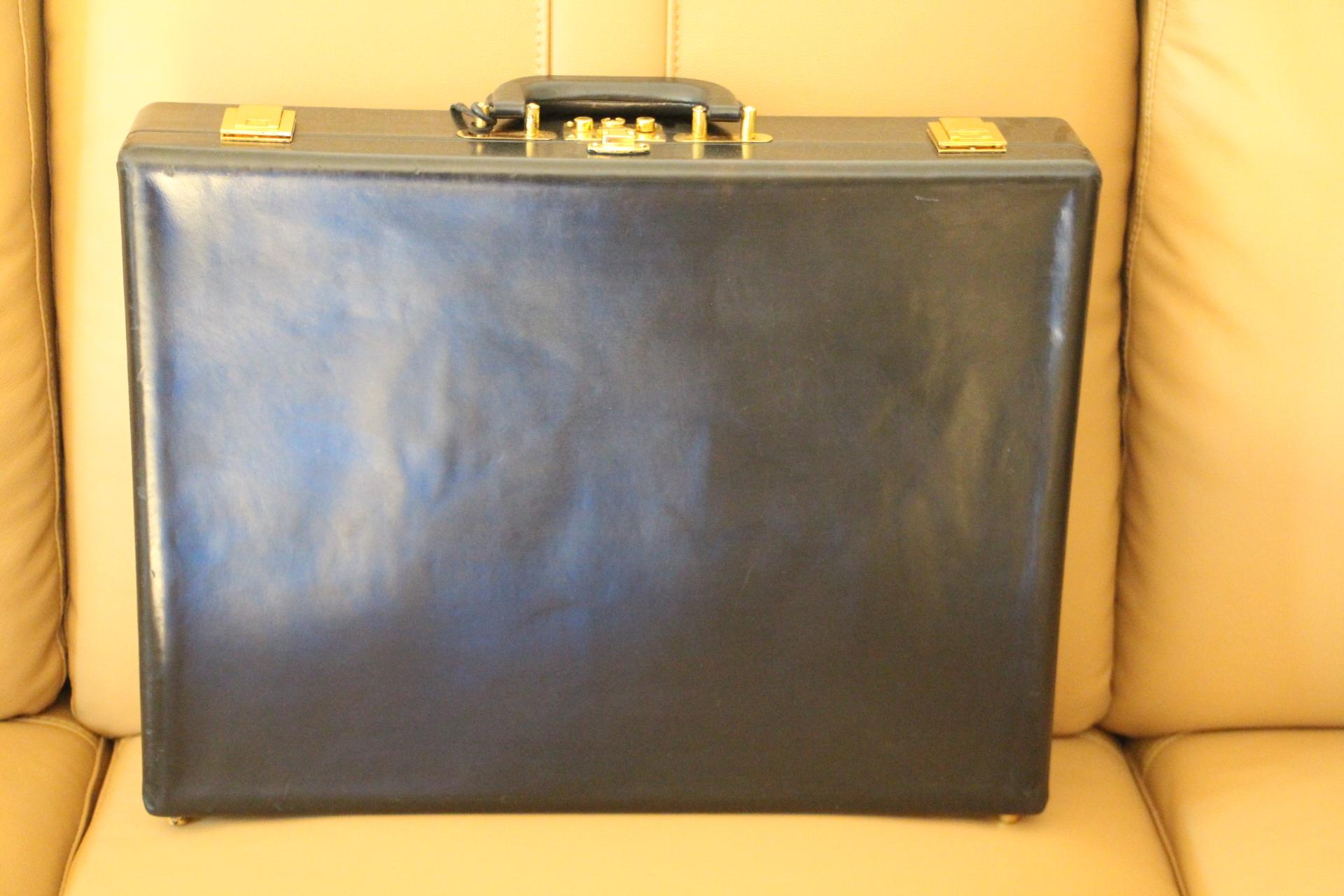 Hermès Black Leather Briefcase, Hermes Attache, Hermes Bag In Good Condition In Saint-ouen, FR