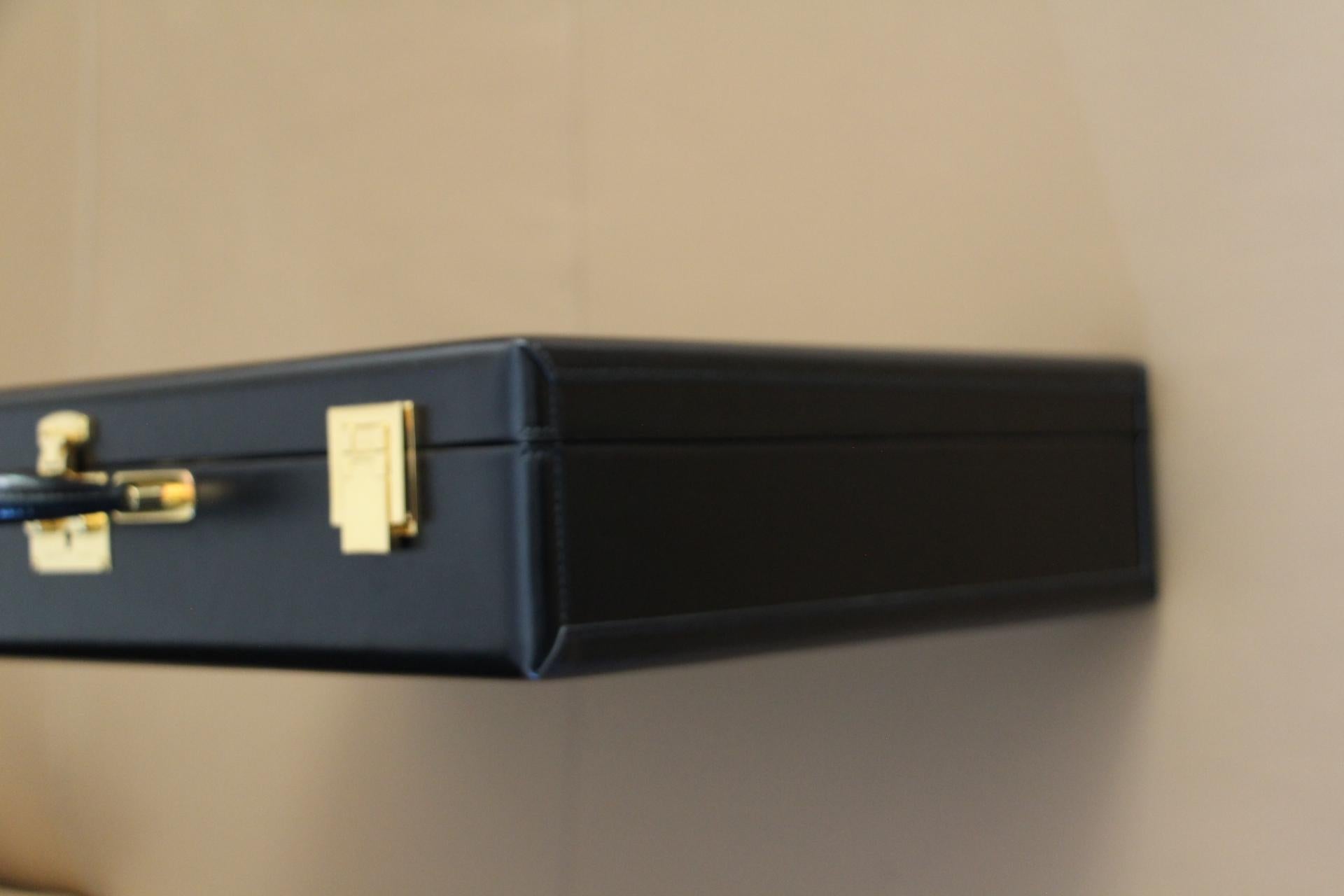 Hermès Black Leather Briefcase, Hermes Attache, Hermes Bag 1