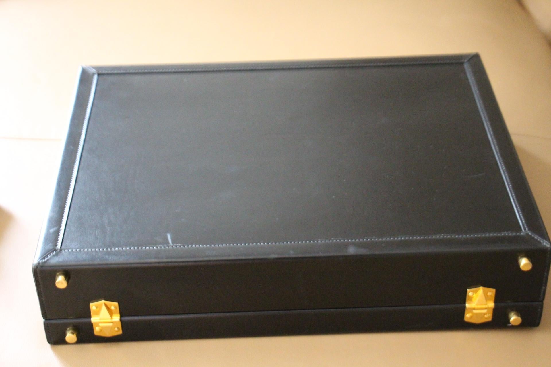 Hermès Black Leather Briefcase, Hermes Attache, Hermes Bag 5