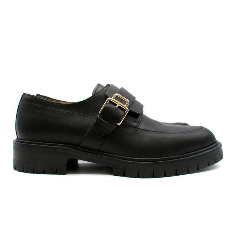 Hermes Black Leather Chunky Platform Loafers - Size EU 43 at 1stDibs ...