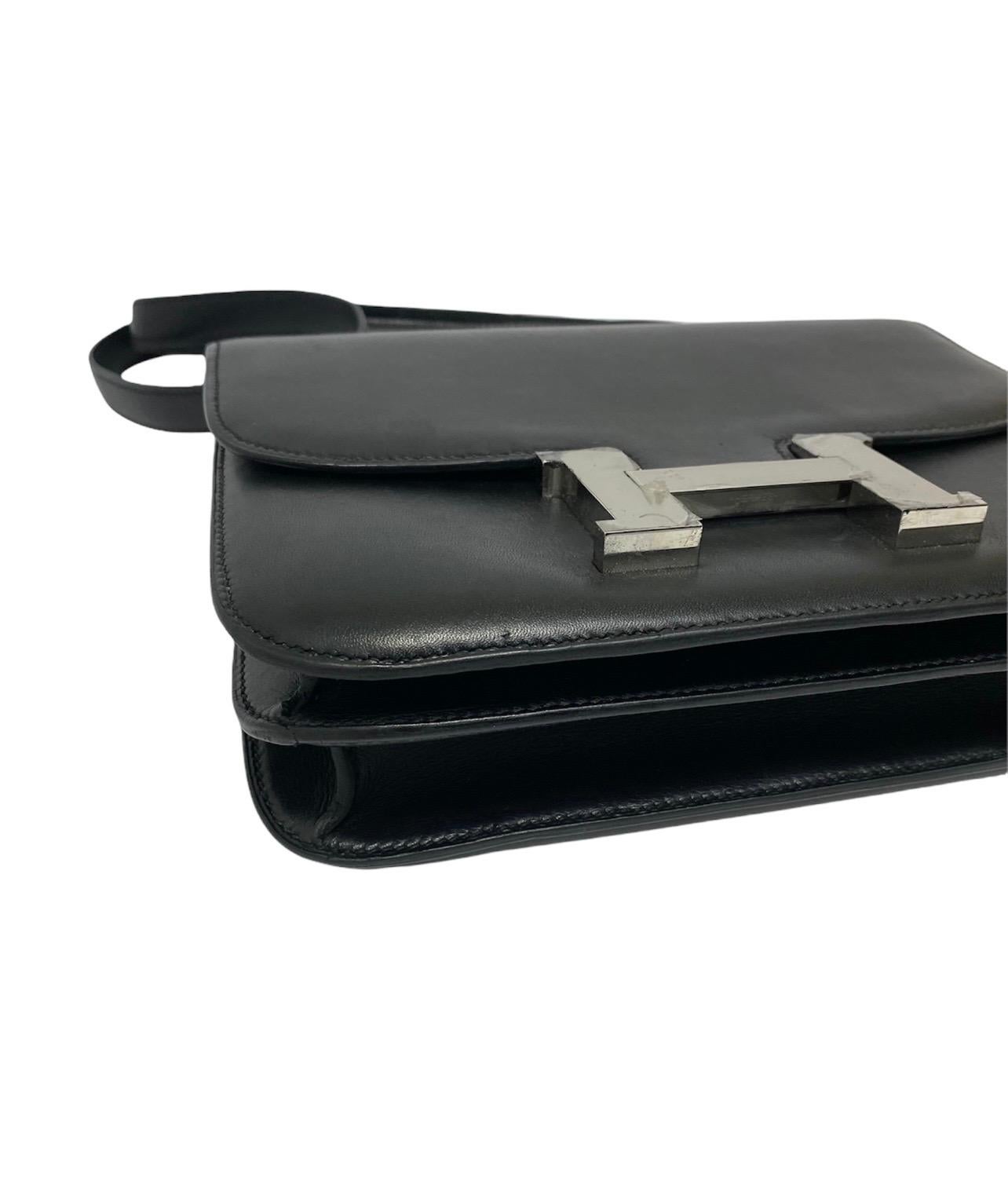 Hermès Black Leather Costance Bag 1