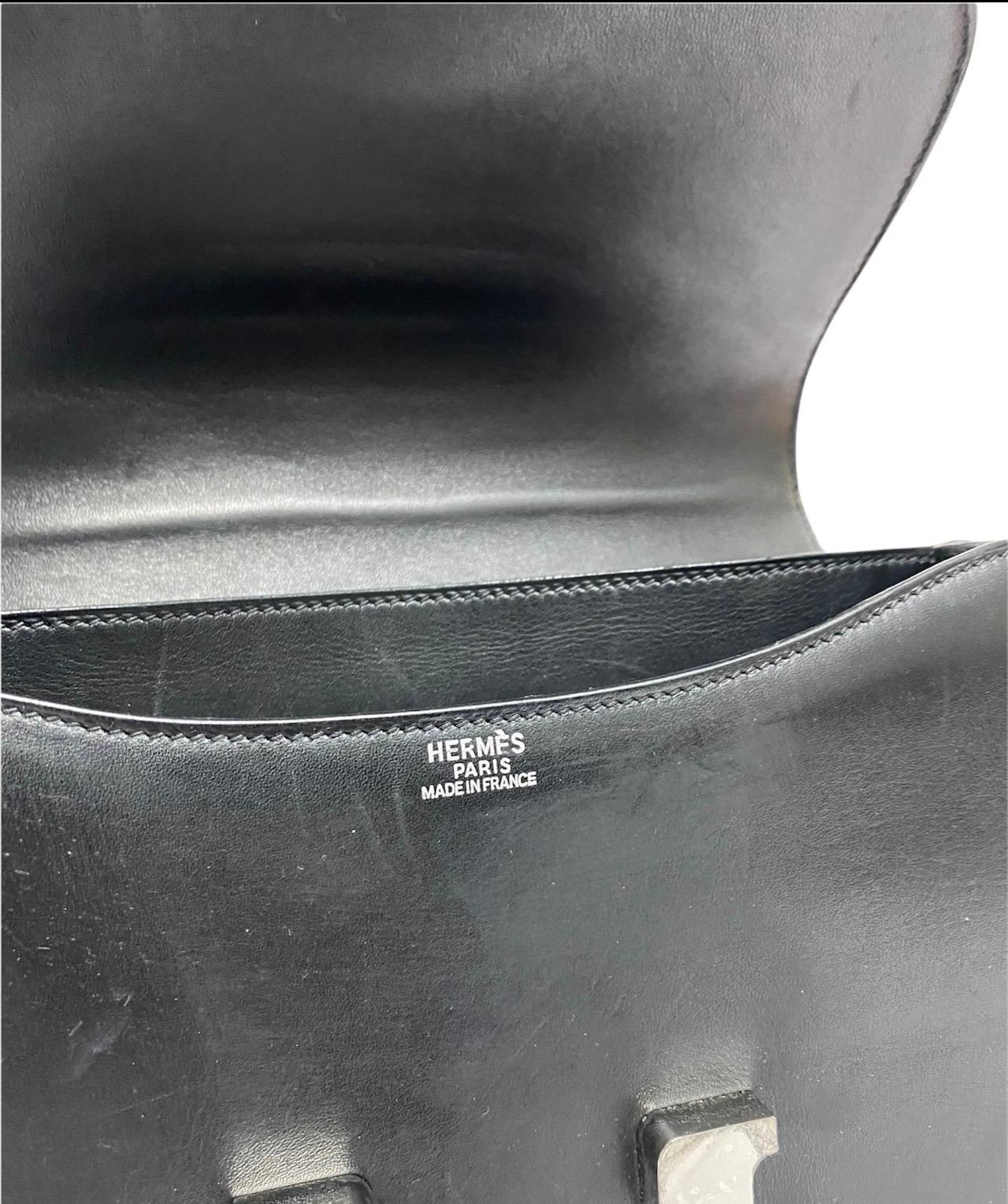 Hermès Black Leather Costance Bag 3