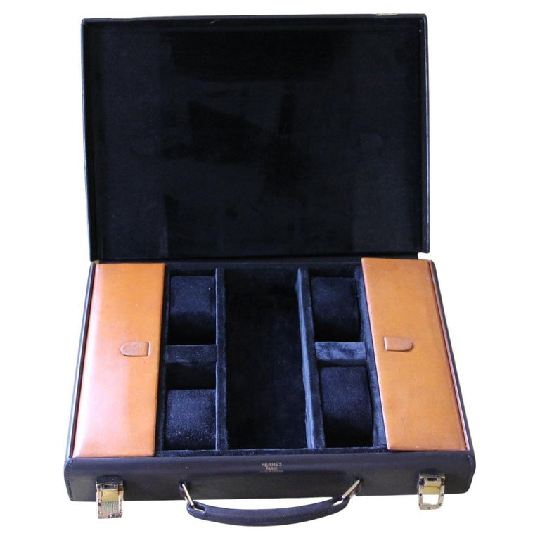 Hermes 'H' Men's Women's Jewelry Watch Storage Box Travel Case at 1stDibs