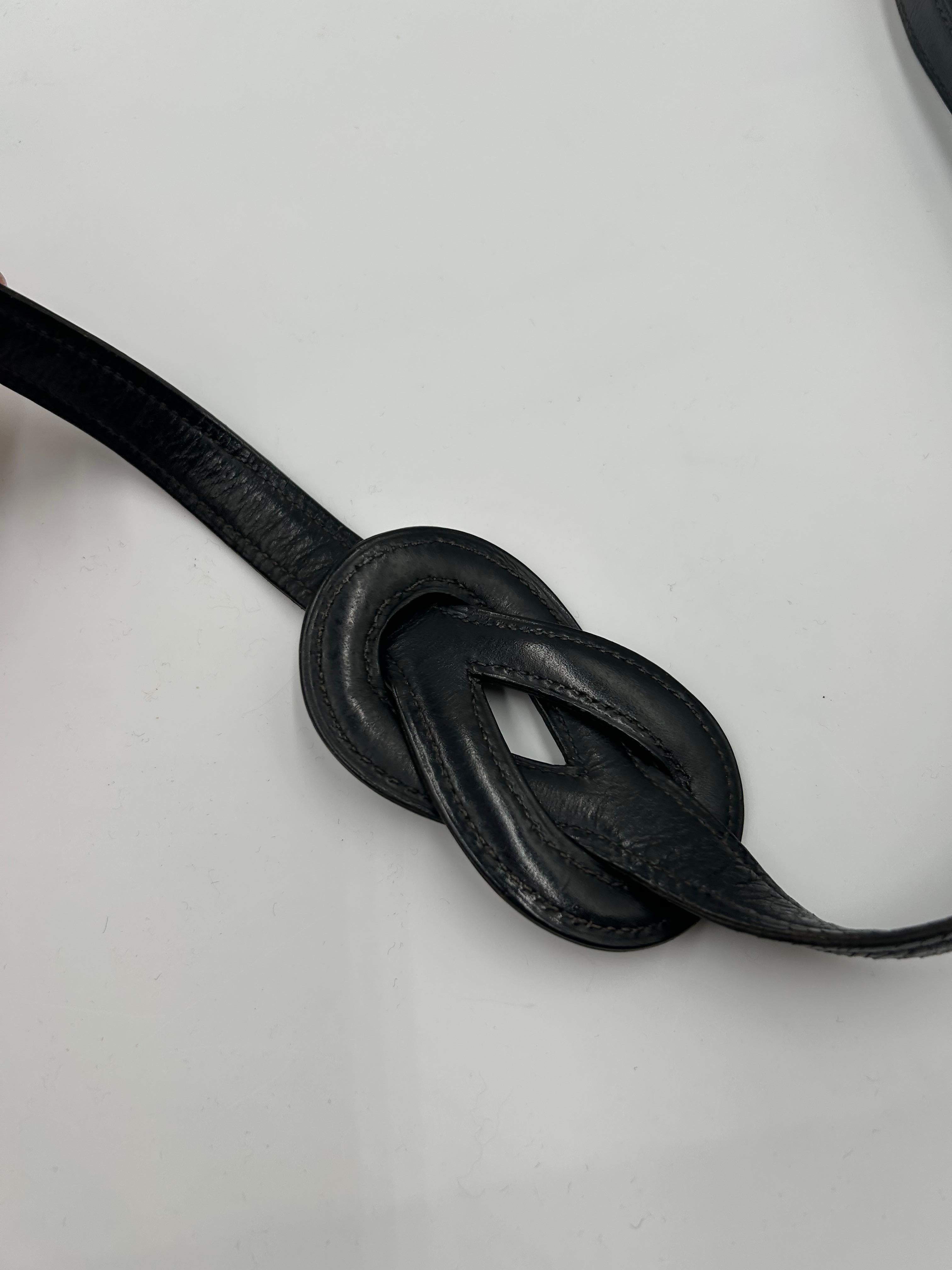 Hermès Black Leather Diane Bag 1989 For Sale 1