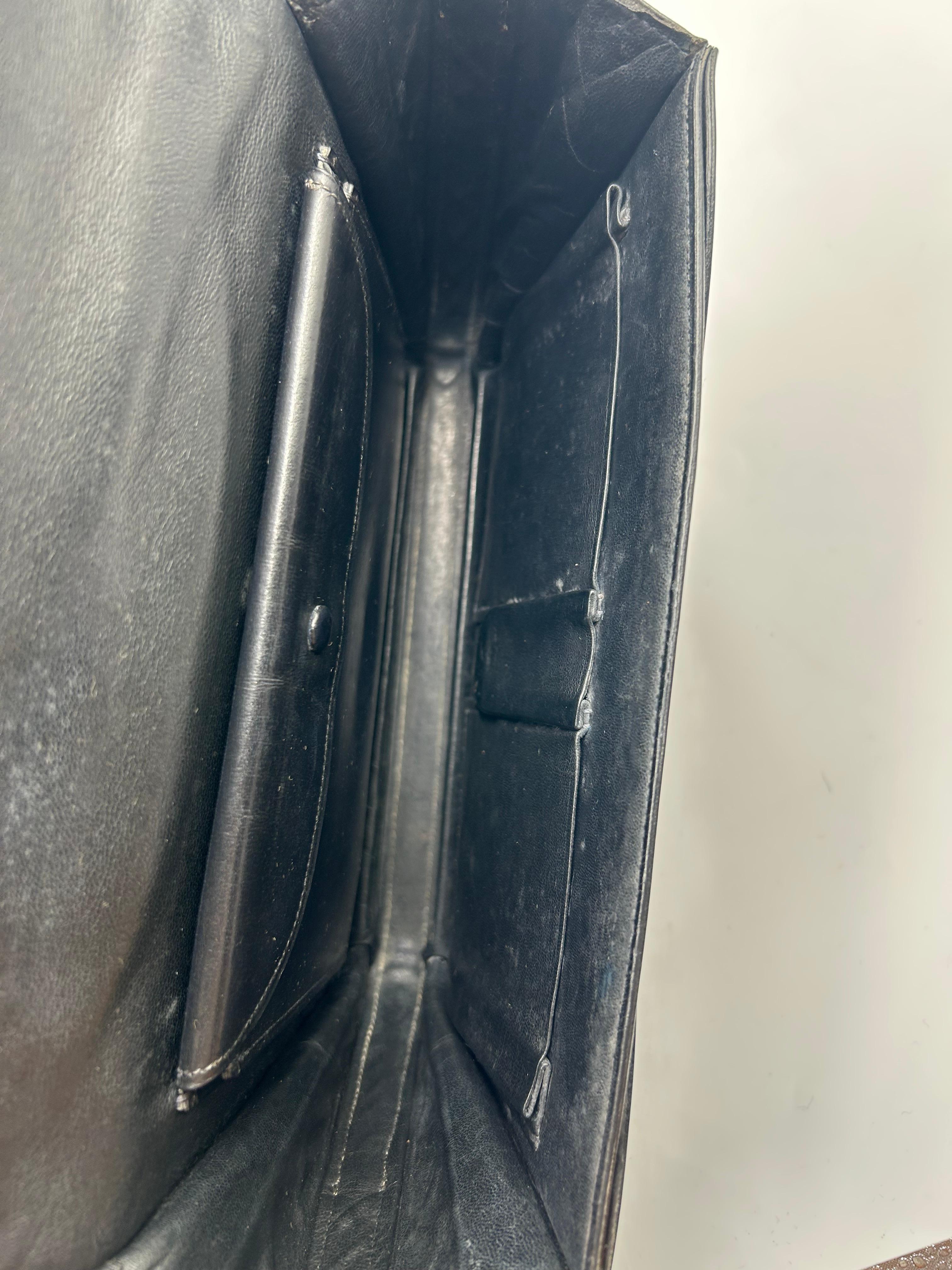 Hermès Black Leather Diane Bag 1989 For Sale 4