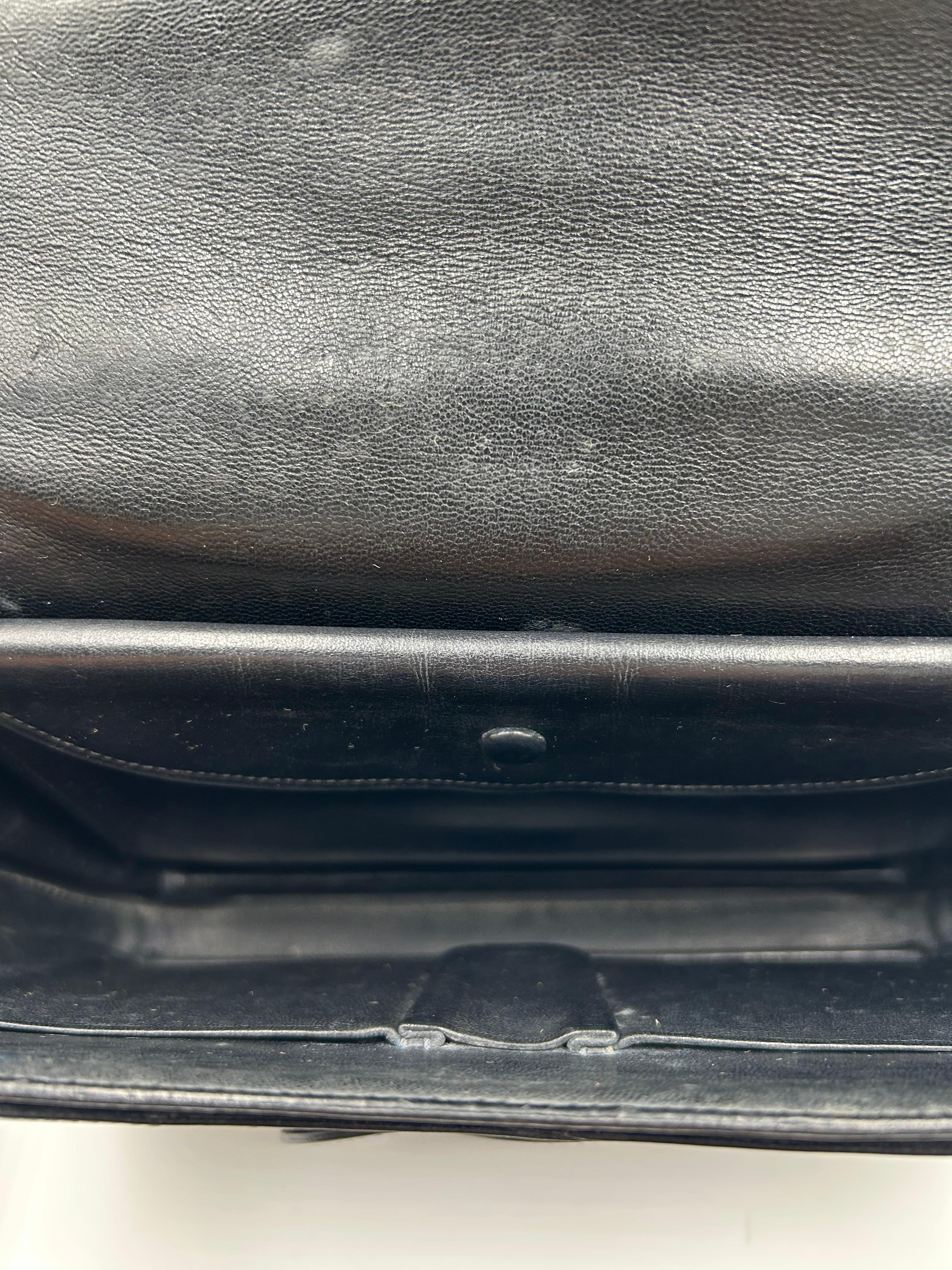 Hermès Black Leather Diane Bag 1989 For Sale 5