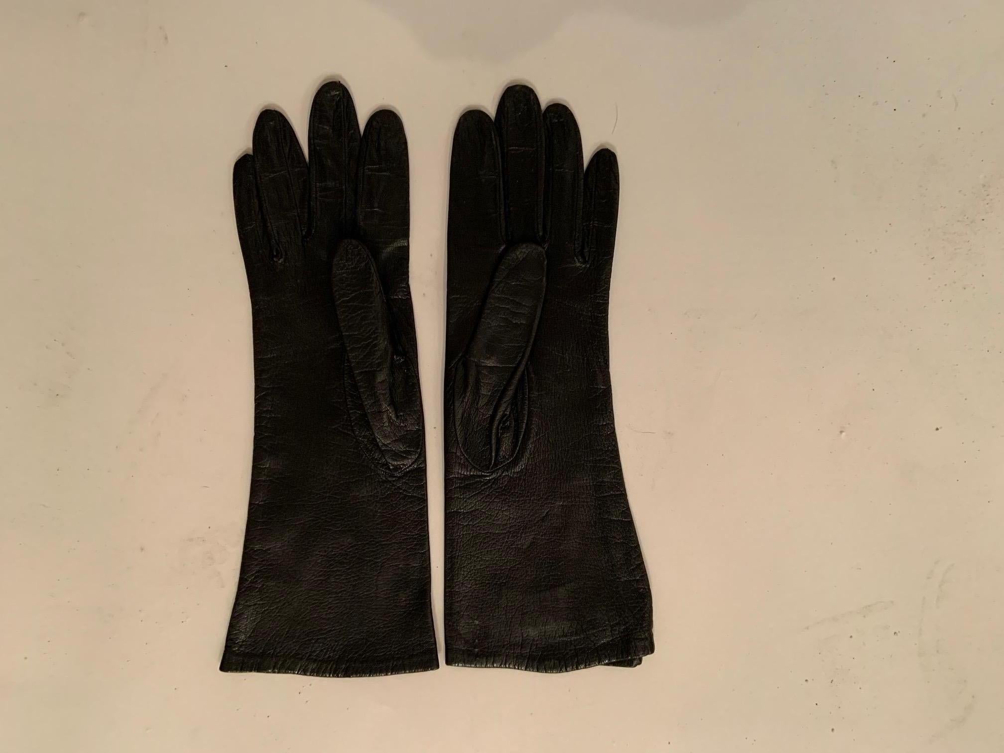 hermes leather gloves