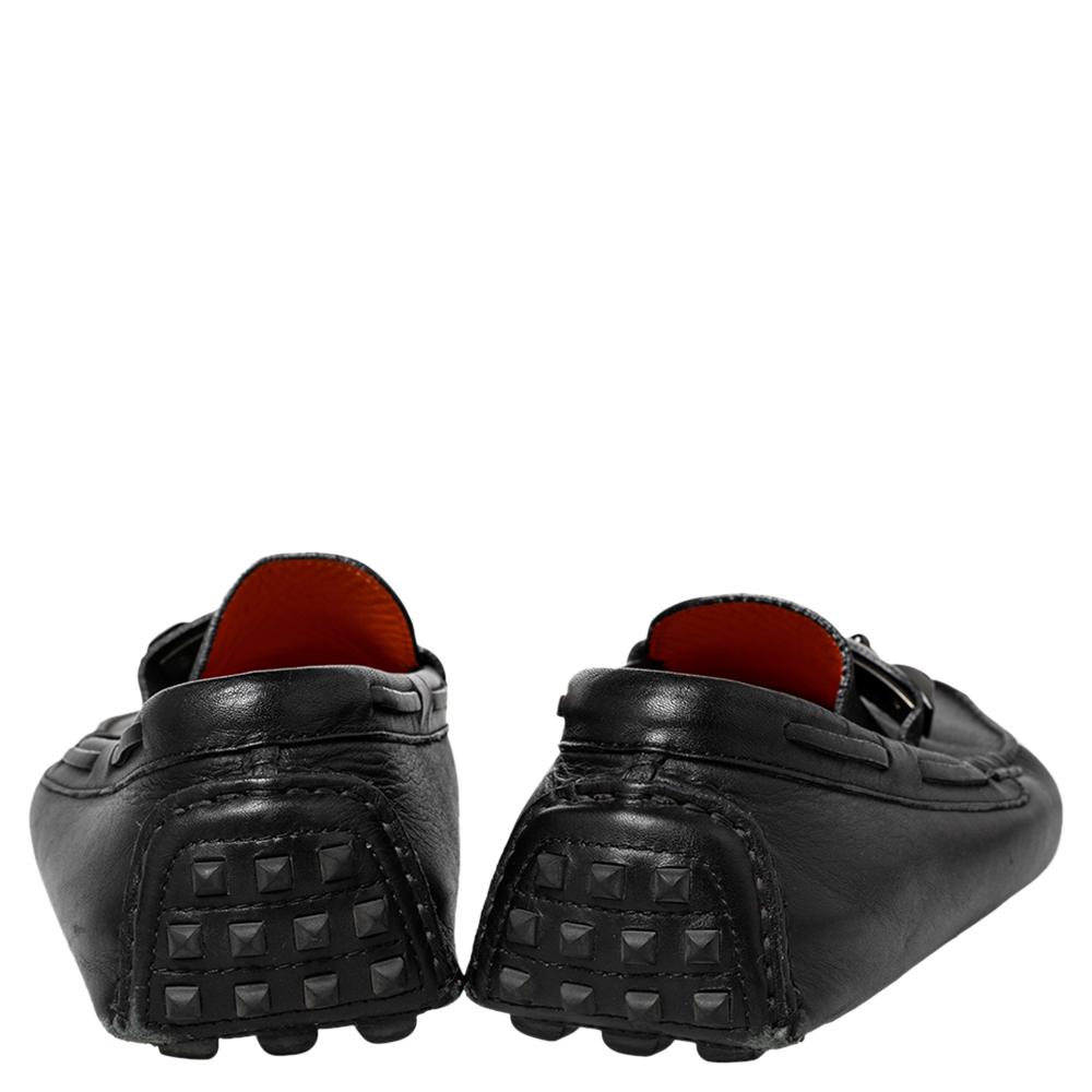 Noir Mocassins Irving en cuir noir Hermes Taille 41