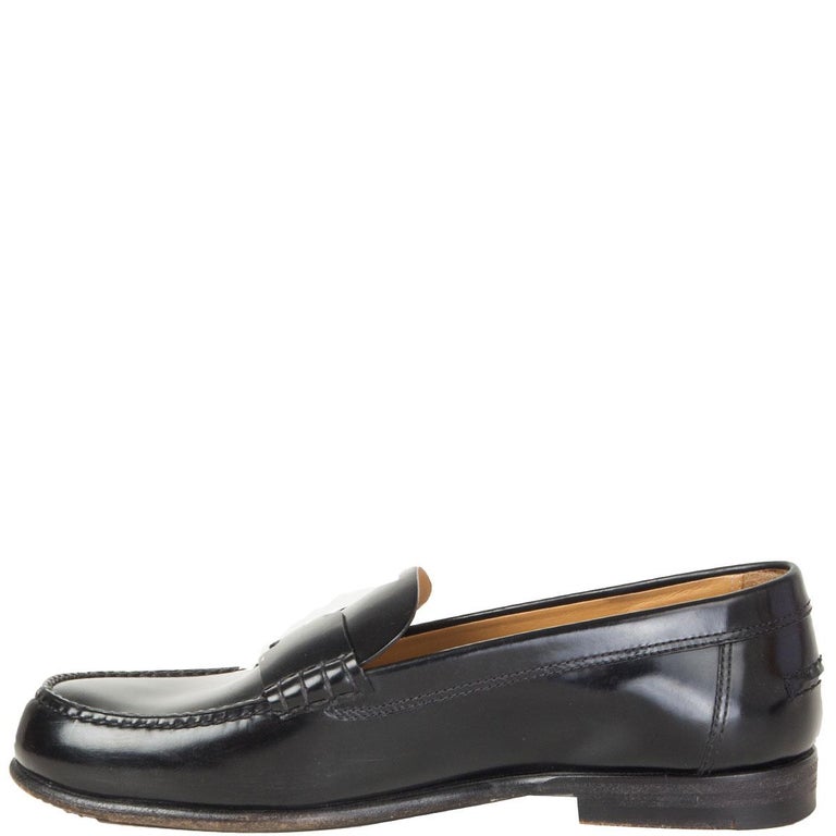 HERMES black leather KENNEDY Loafers Shoes 36.5 at 1stDibs hermes