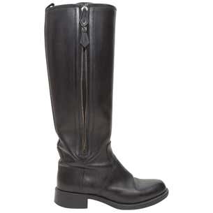 Hermes Black Leather Knee-High Riding Boots For Sale at 1stDibs ...