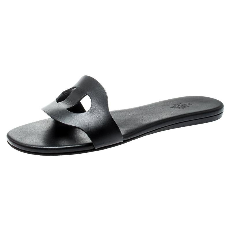 black hermes slides