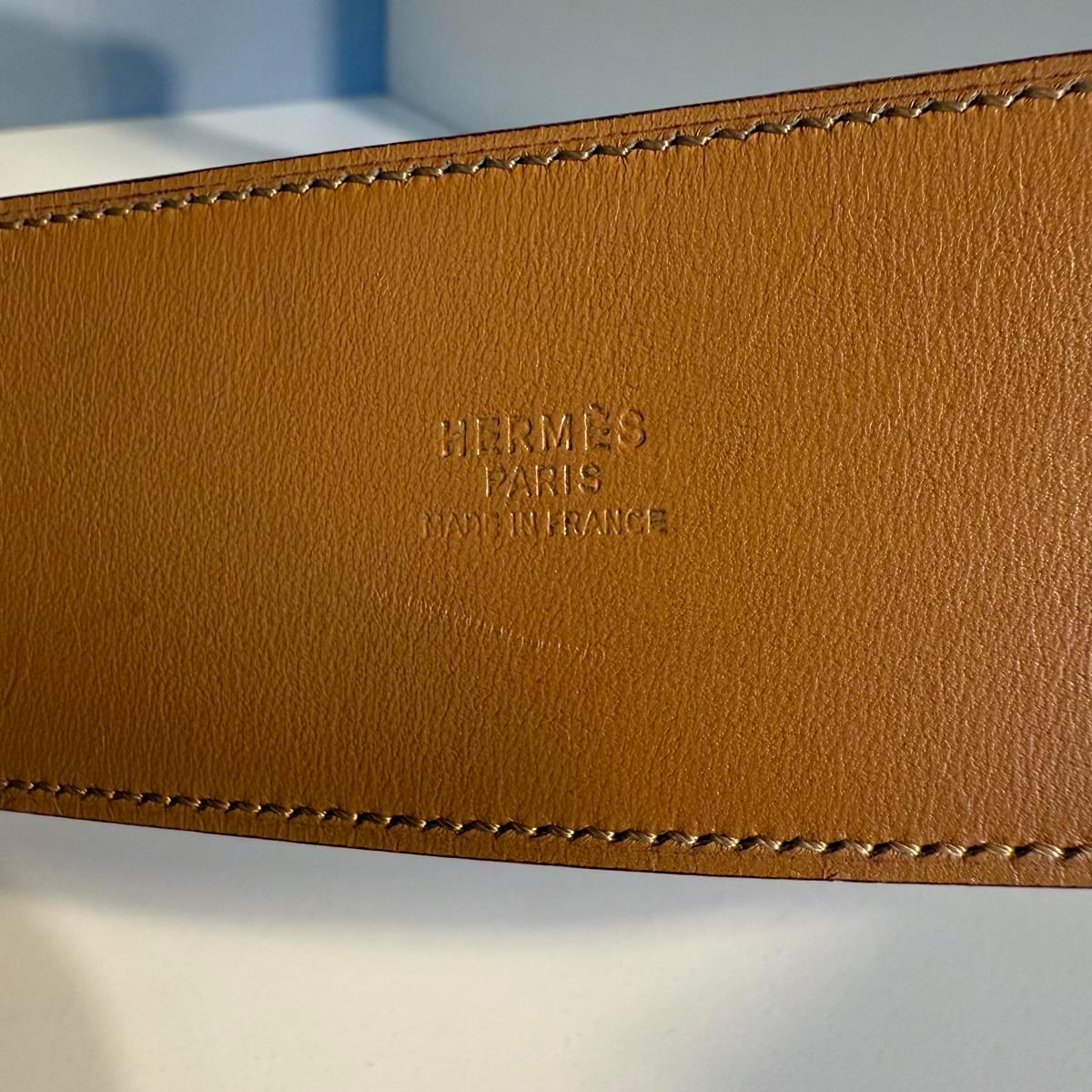 Hermès Black Leather Médor Belt GHW For Sale 3