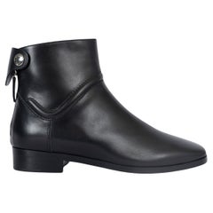 HERMES pelle nera NEDJI COMPETITION Stivaletti Scarpe 36