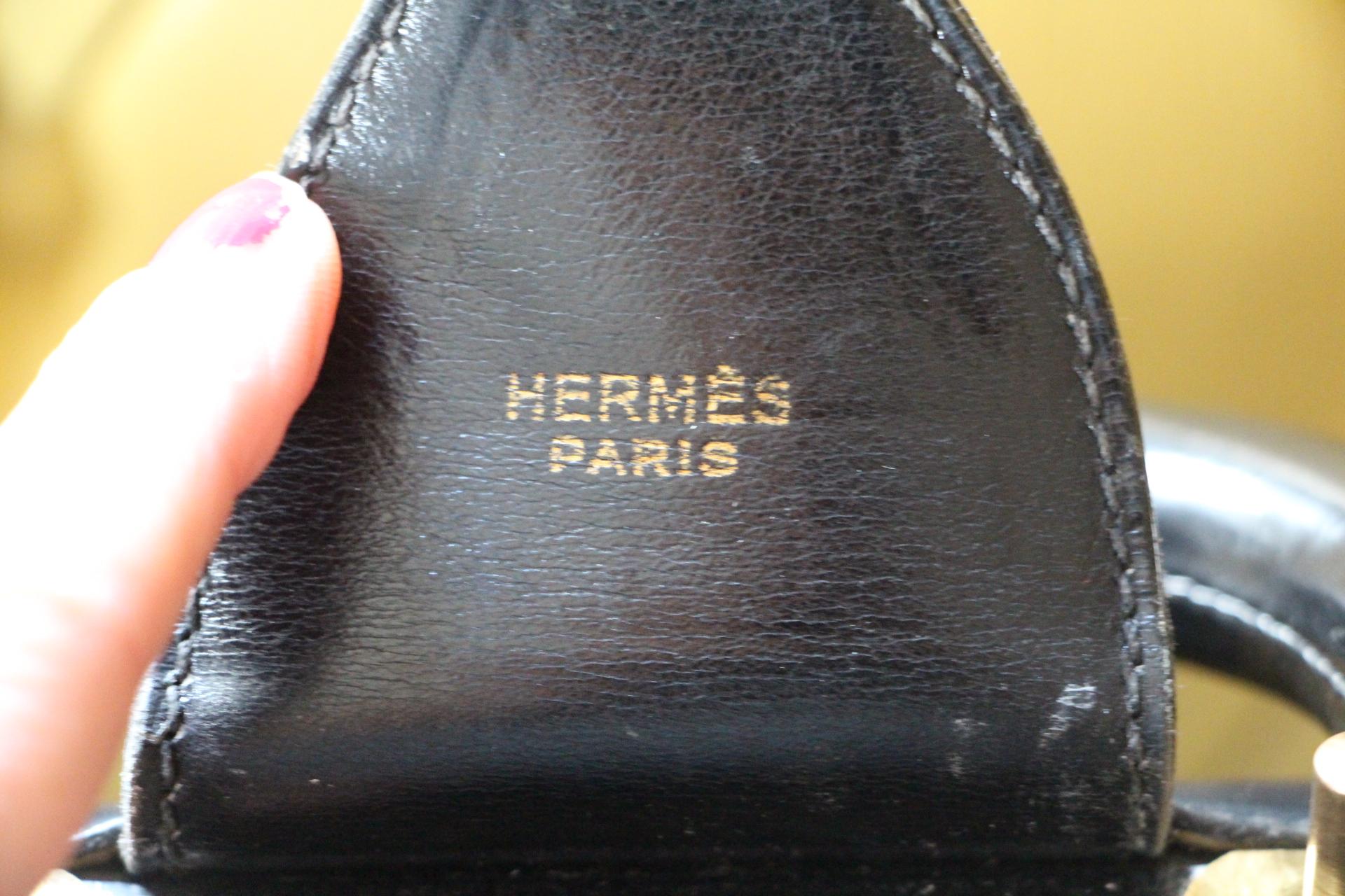 Hermès Black Leather Pilot or Doctor's Briefcase 9