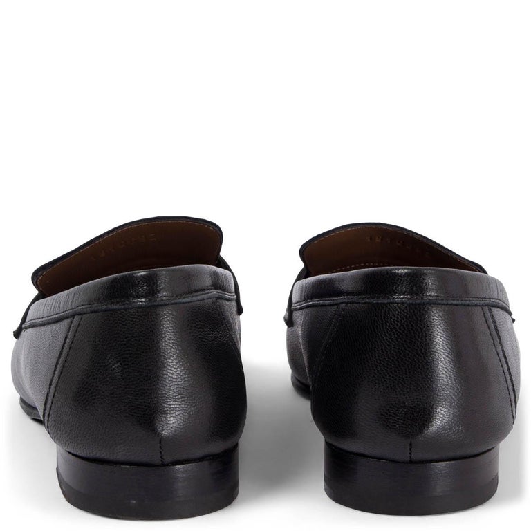 Pour femmes Chaussures plates HERMÈS ROYAL CONSTANCE en cuir noir à franges 38,5