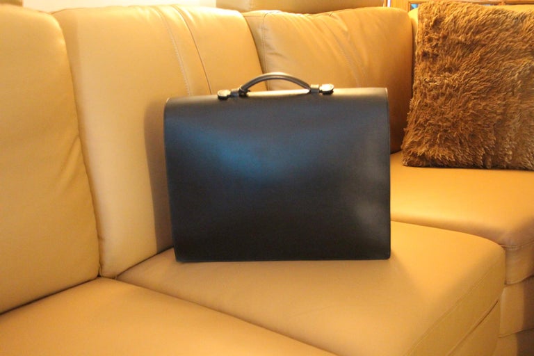 Hermes Sac a Depeches 41cm Briefcase Bag Black Clemence PHW Depeche –  Boutique Patina