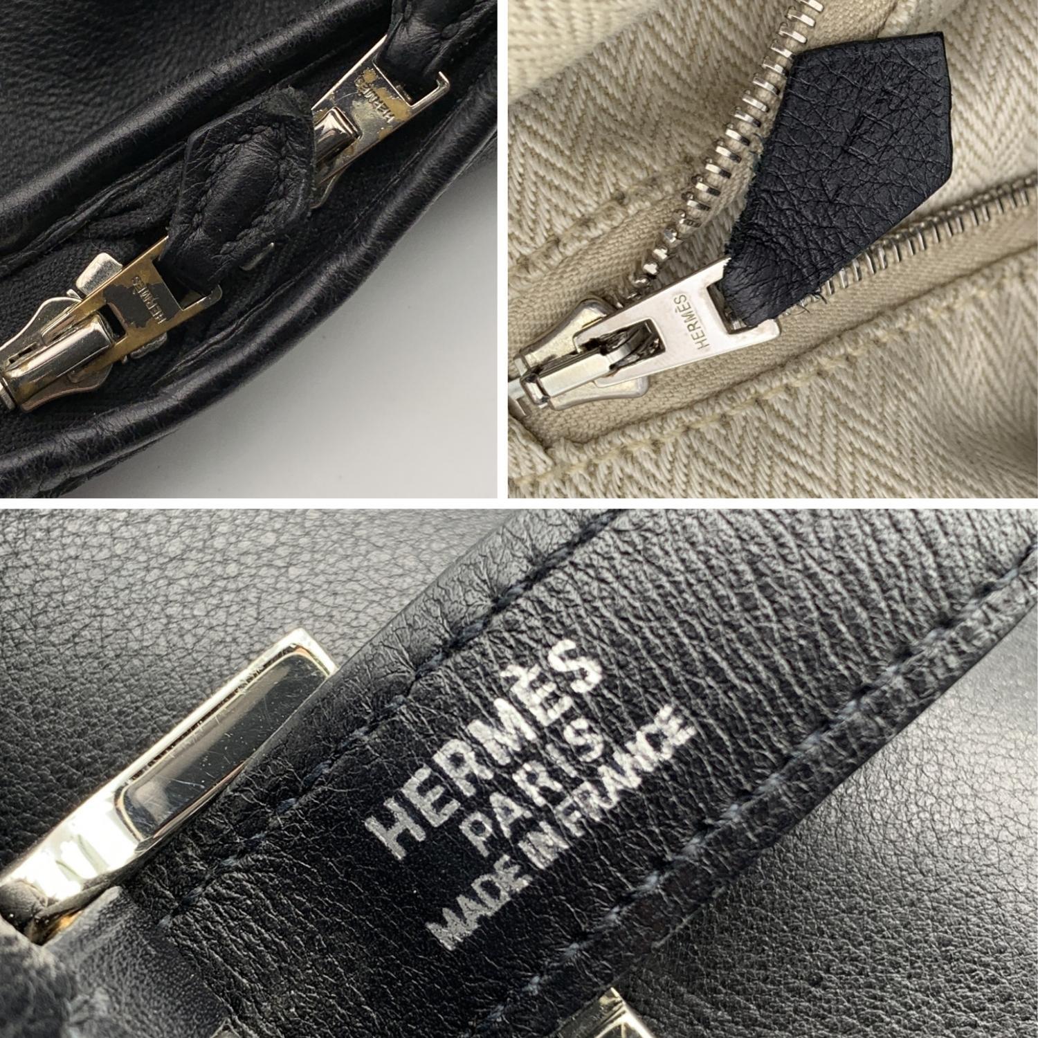 Hermes Black Leather Sac Massai Hobo Shoulder Bag Crossbody 1