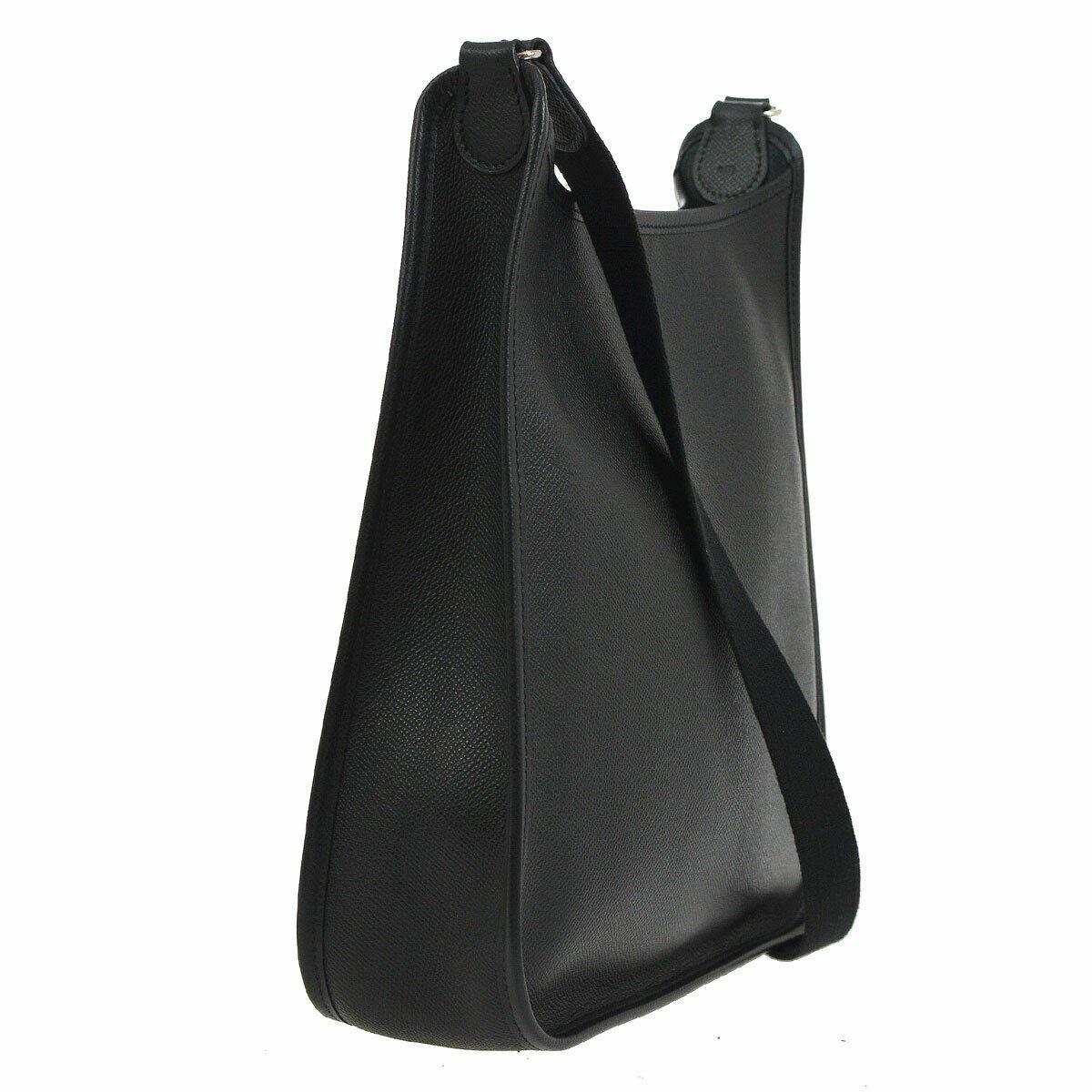 Hermes Black Leather Silver Toggle Men's Women's Carryall Shoulder Bag 3