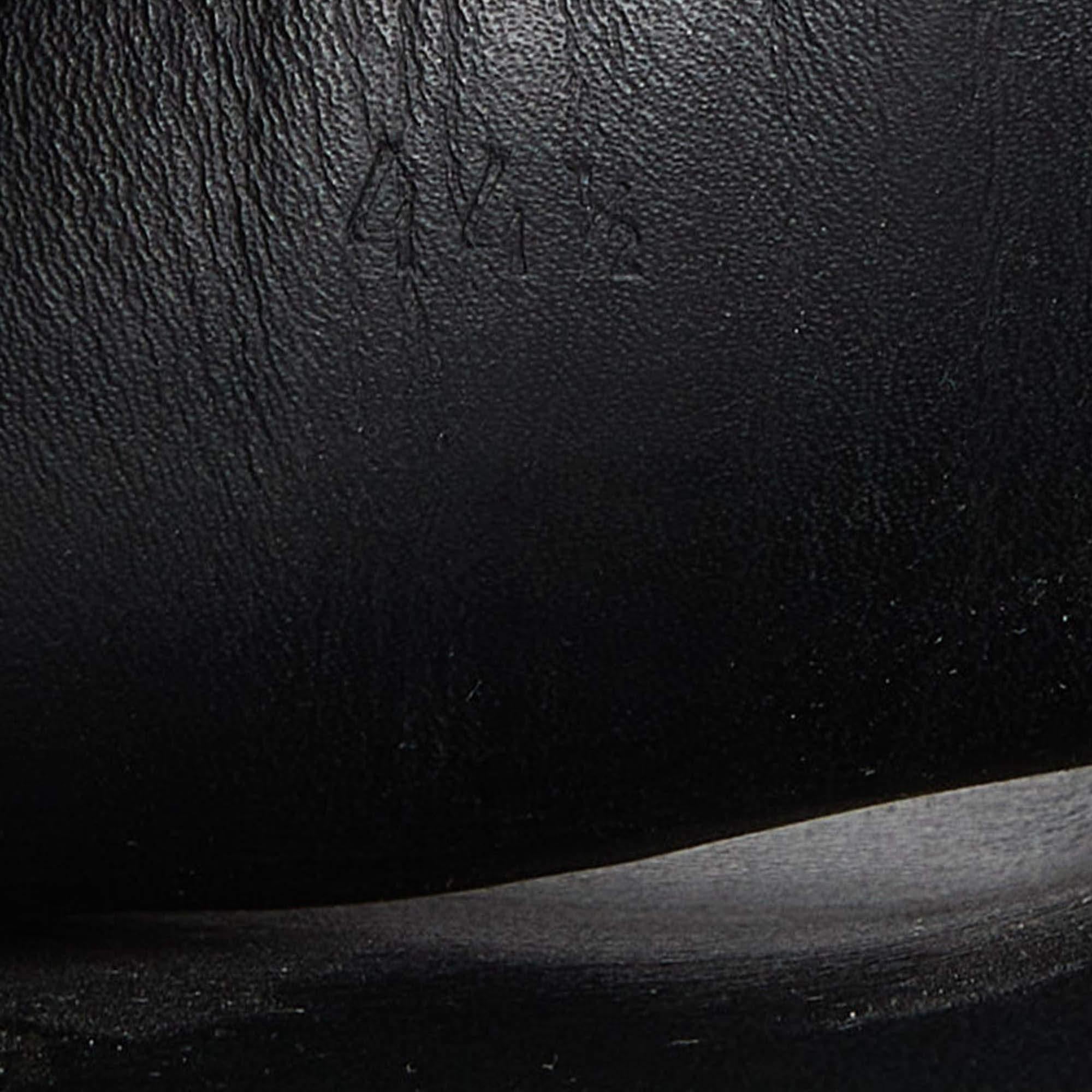 Hermes Black Leather Slides Size 44.5 3