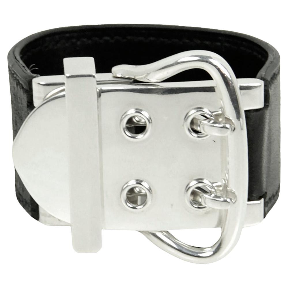 Hermes Sterling Cuff - 9 For Sale on 1stDibs | hermes silver cuff 