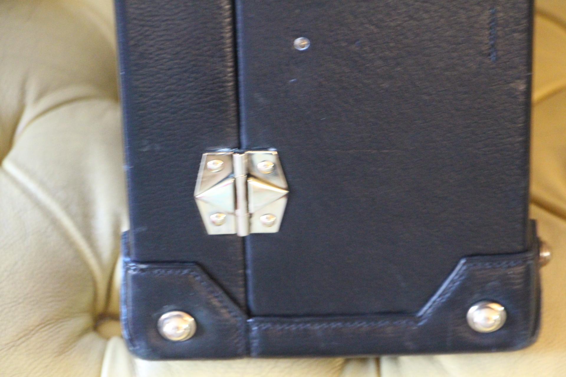 Hermès Black Leather Suitcase 70 cm, Hermès Trunk, Hermès Luggage 9