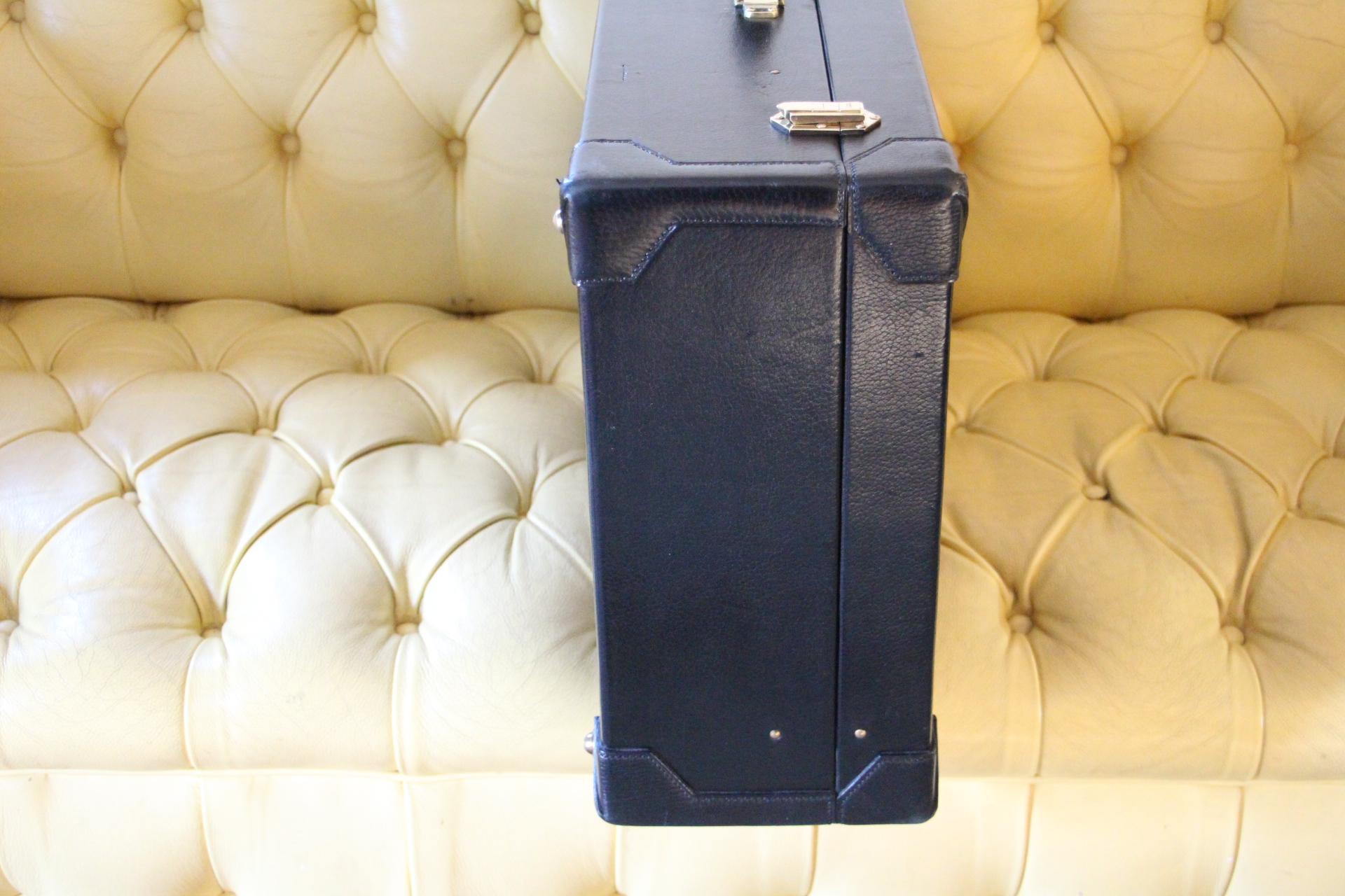 Hermès Black Leather Suitcase 70 cm, Hermès Trunk, Hermès Luggage 4