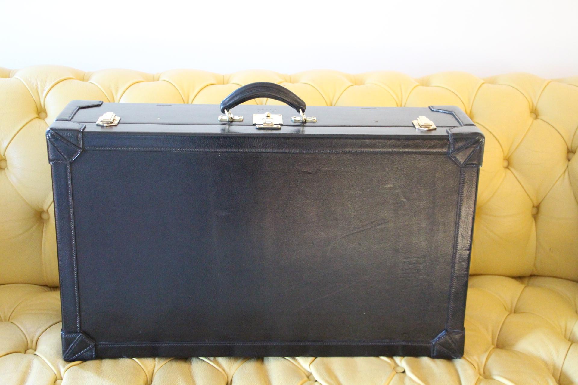 Hermès Black Leather Suitcase 70 cm, Hermès Trunk, Hermès Luggage 5