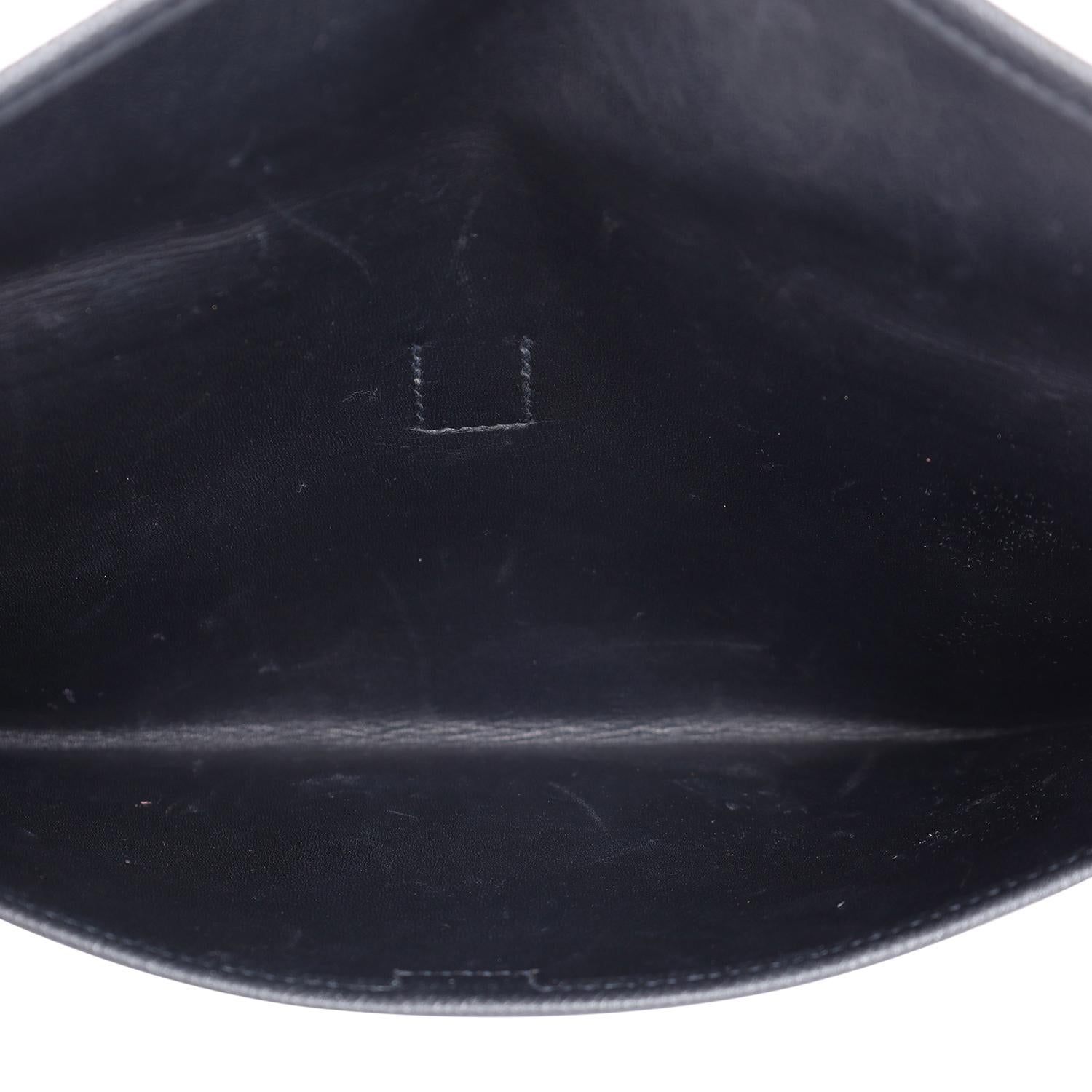 Hermes Black Leather Swift Jige Elan 29 Evening Bag Clutch For Sale 6