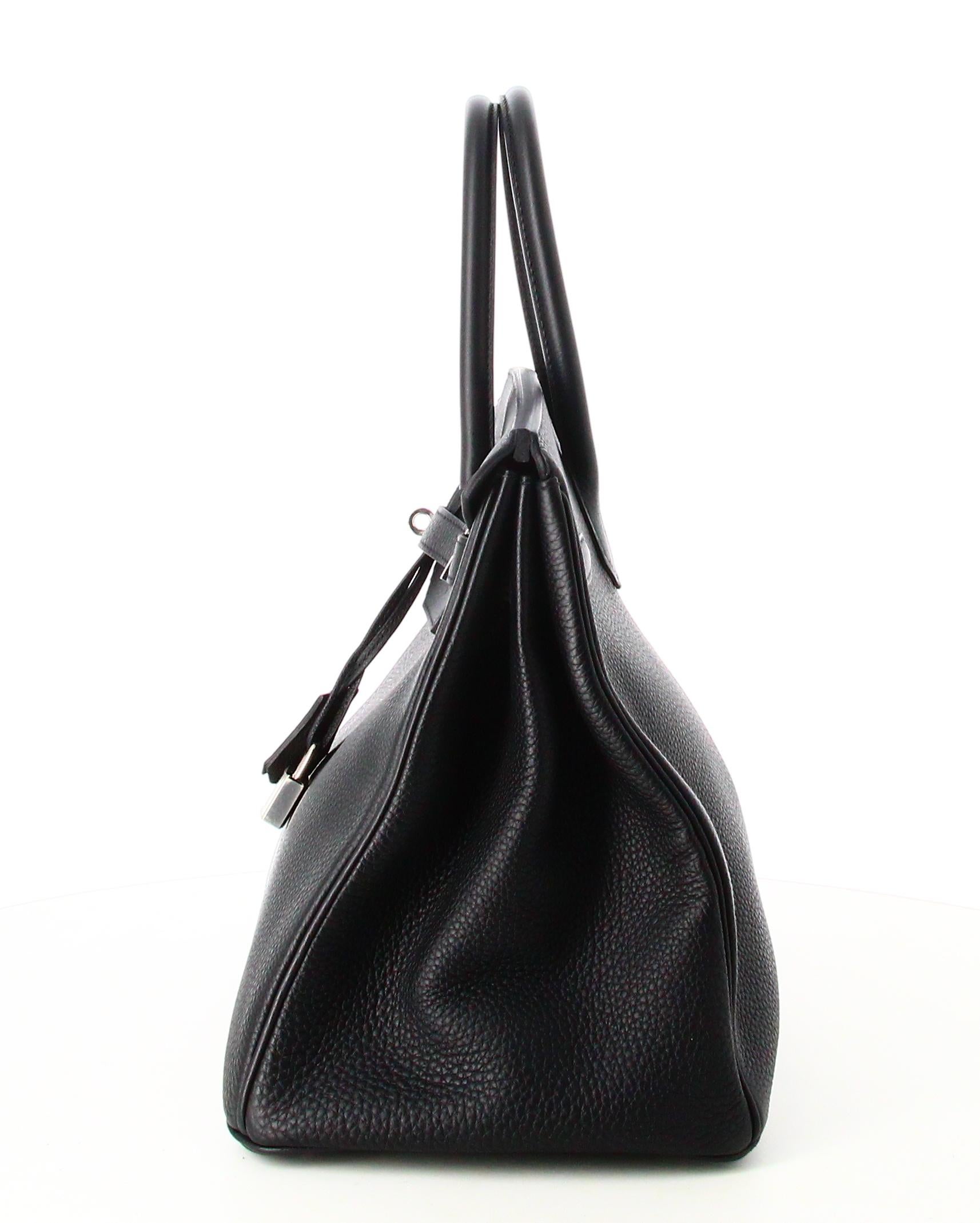 Hermes Black Leather Togo Birkin Bag 35 1