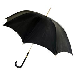 Hermès Black Leather Umbrella