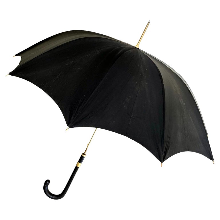 Hermès - Parapluie en cuir noir sur 1stDibs