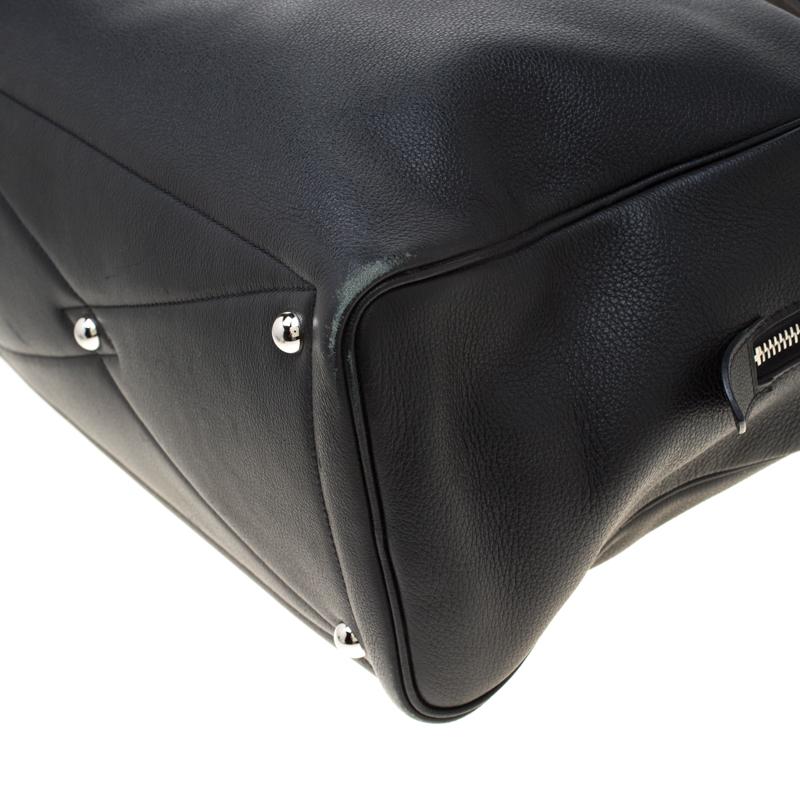 Hermes Black Leather Victoria II Fourre Tout 35 Bag 4