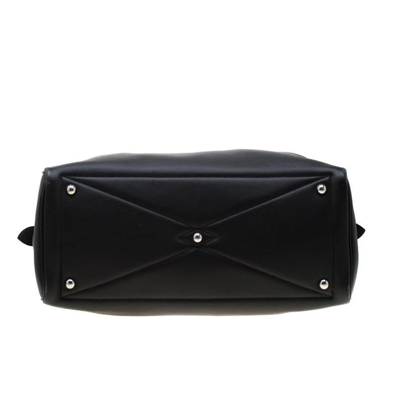 Hermes Black Leather Victoria II Fourre Tout 35 Bag In Good Condition In Dubai, Al Qouz 2