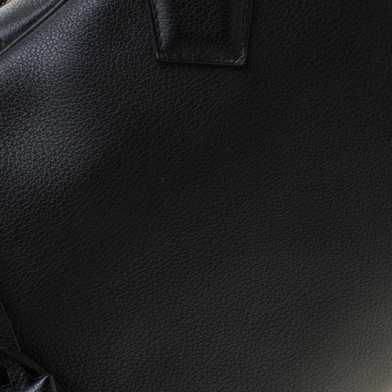 Hermes Black Leather Victoria II Fourre Tout 35 Bag 3