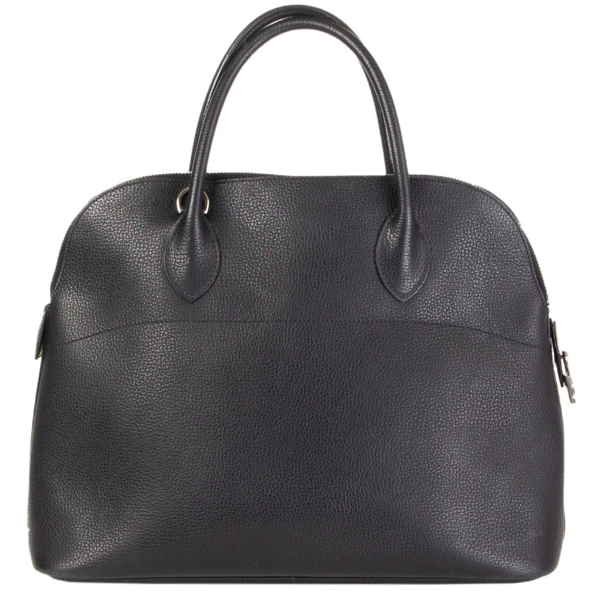 HERMES black Liegee leather BOLIDE 35 Bag For Sale at 1stDibs | bolide ...