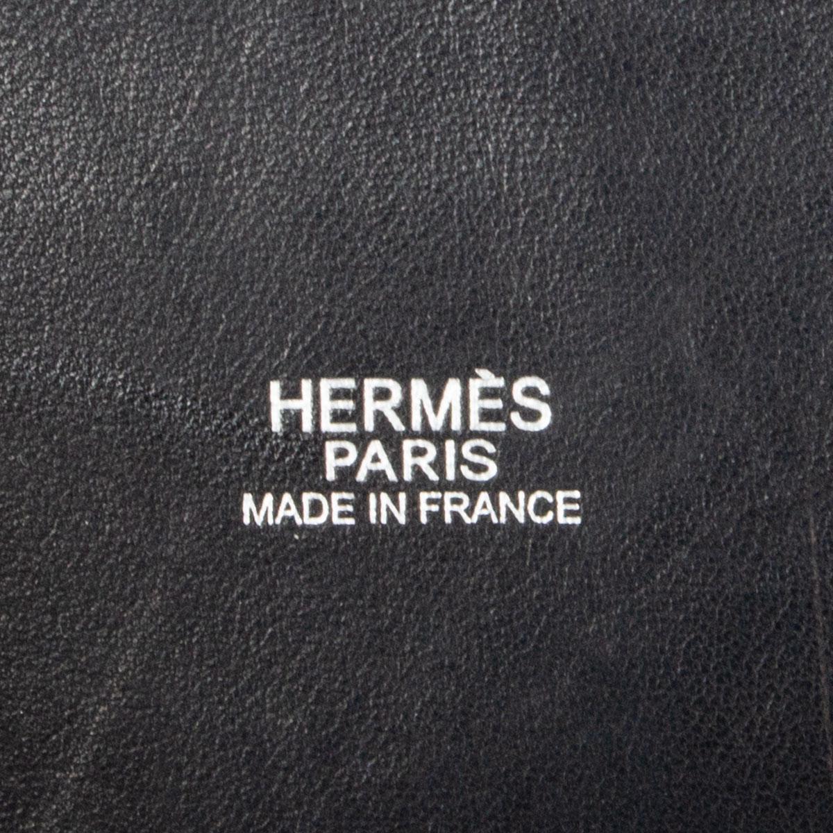 Women's HERMES black Liegee leather BOLIDE 35 Bag For Sale