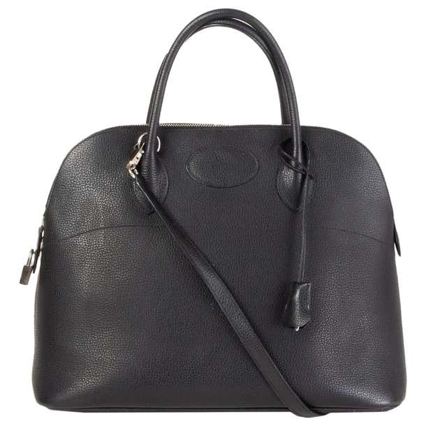 HERMES black Liegee leather BOLIDE 35 Bag For Sale at 1stDibs | bolide ...