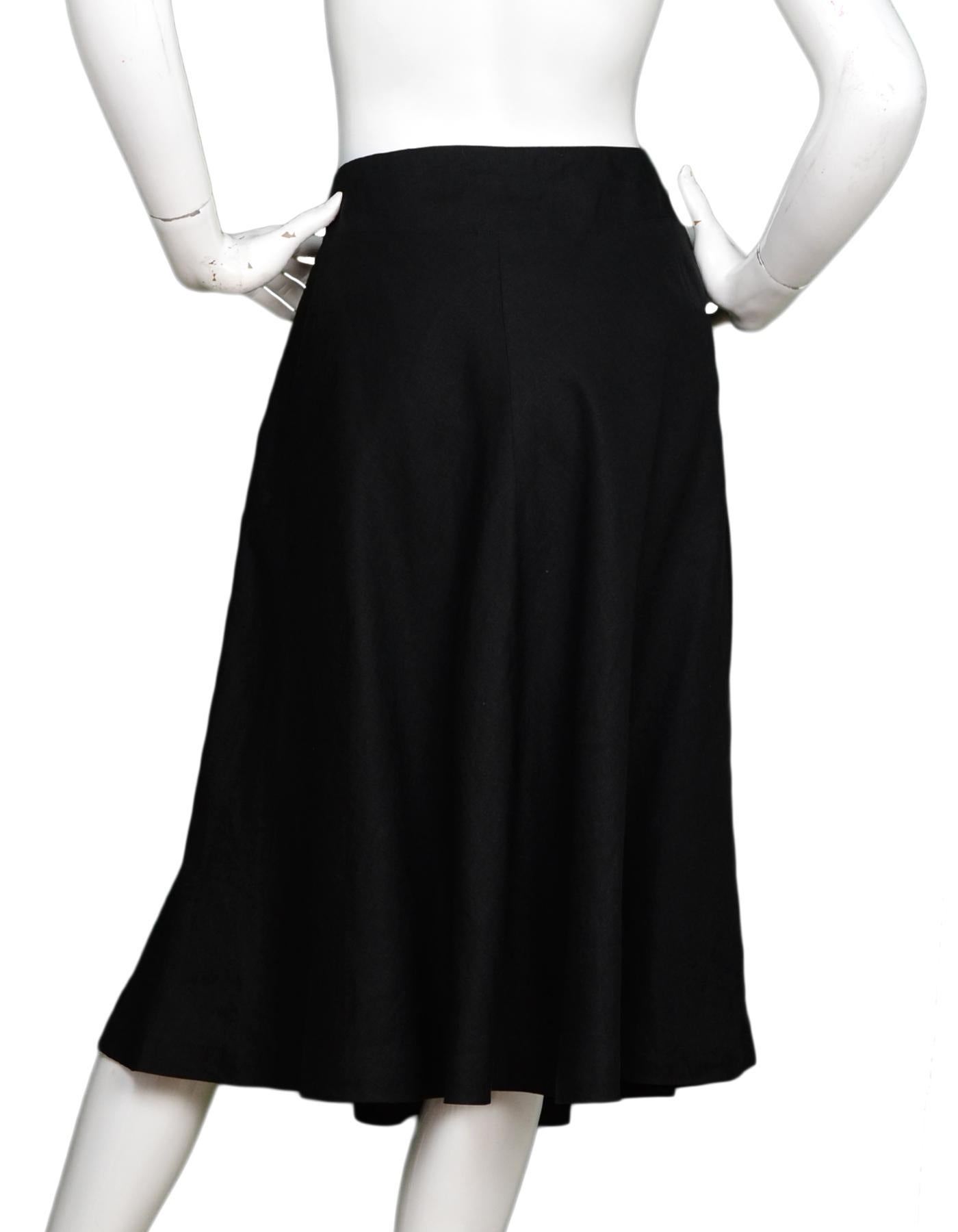 black linen a line skirt